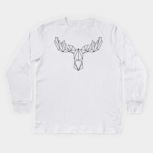 Geometric moose Kids Long Sleeve T-Shirt